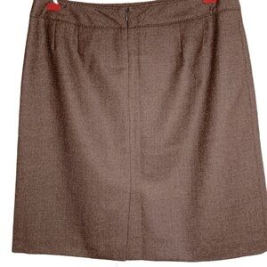 VTG Pendleton Virgin Wool Pencil Skirt 16 Petite Truffle Brown Lined Knee Length